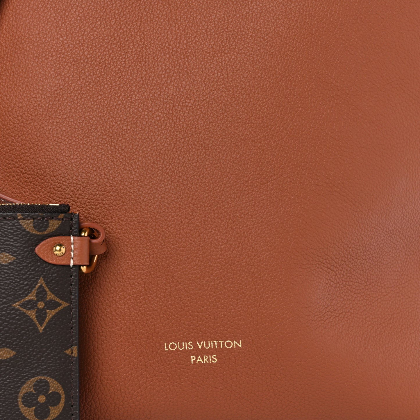 Grained Calfskin Low Key Hobo MM Cognac