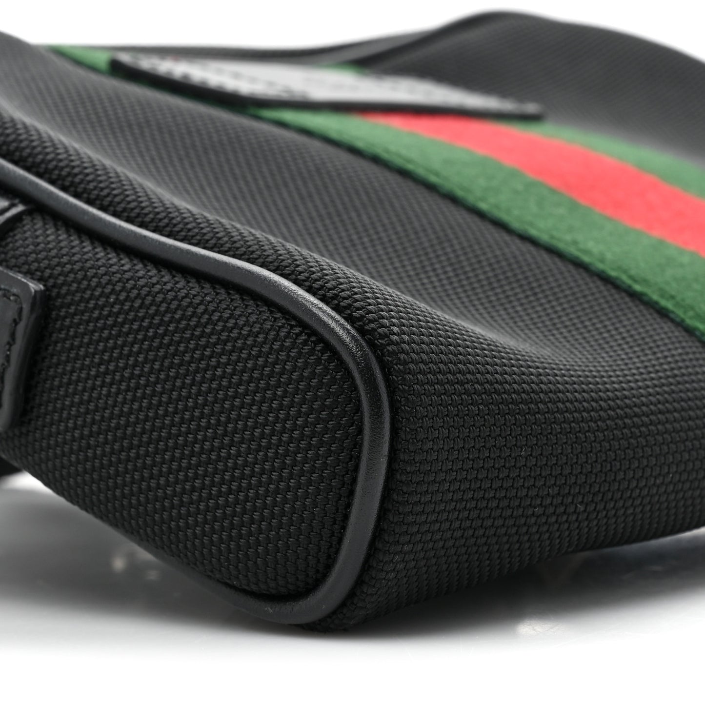 Canvas Web Slim Belt Bag Black
