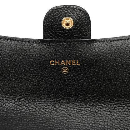 Chanel Caviar Quilted Long Flap Wallet Black 6 of 9