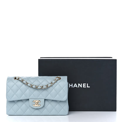 Chanel Caviar Quilted Small Double Flap Light Blue 12 of 12