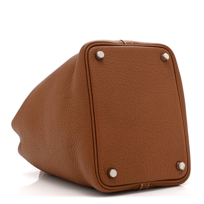 Hermes Taurillon Clemence Picotin Lock 18 PM Gold 4 of 11