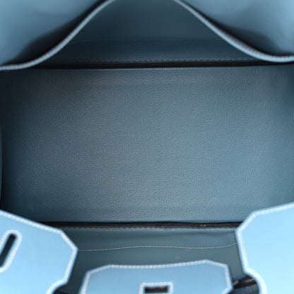Hermes Epsom Birkin 35 Blue Jean 5 of 19