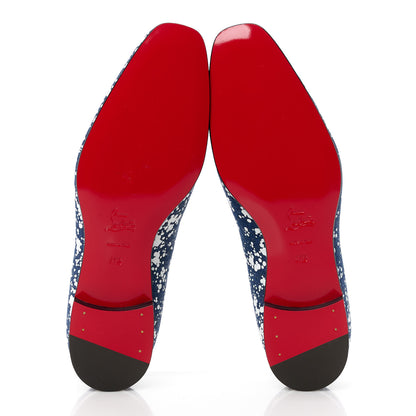 Christian Louboutin Denim Mens Dandelion Flat Loafers 41.5 Blue 5 of 7