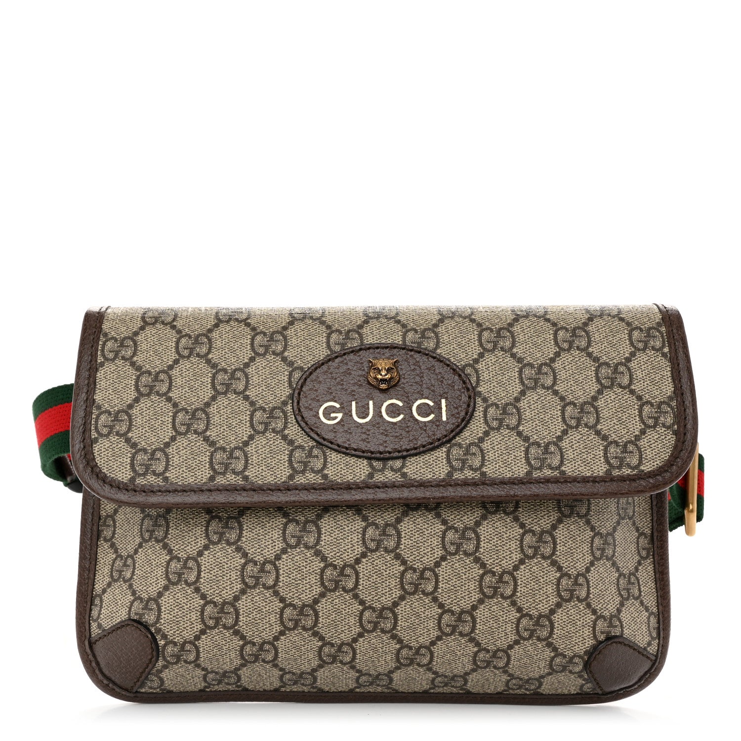 Gucci GG Supreme Monogram Neo Vintage Web Belt Bag Brown 1 of 10