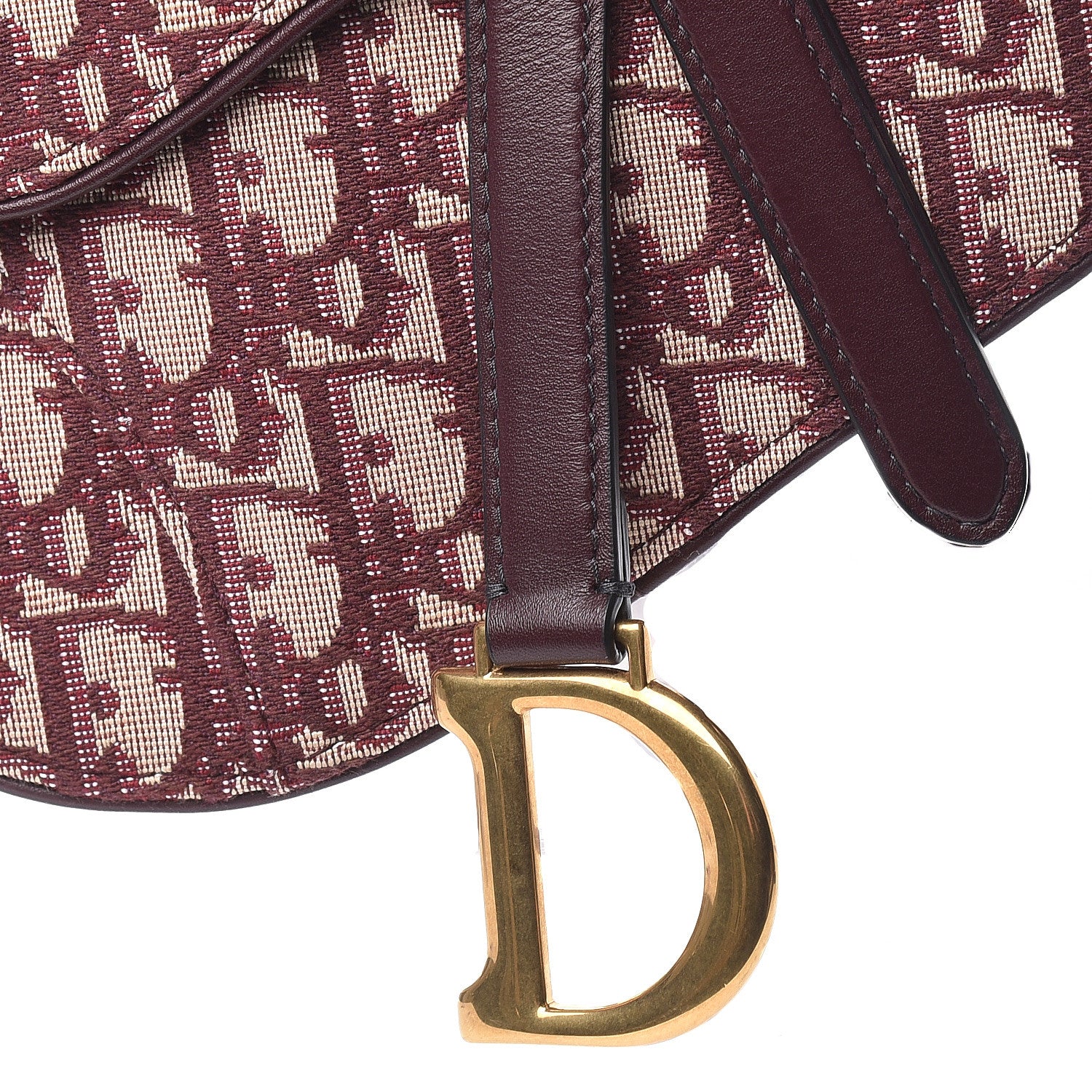 Christian Dior Oblique Saddle Pouch Bordeaux 9 of 9