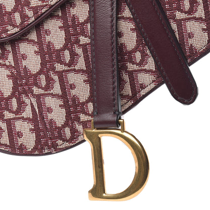 Christian Dior Oblique Saddle Pouch Bordeaux 9 of 9