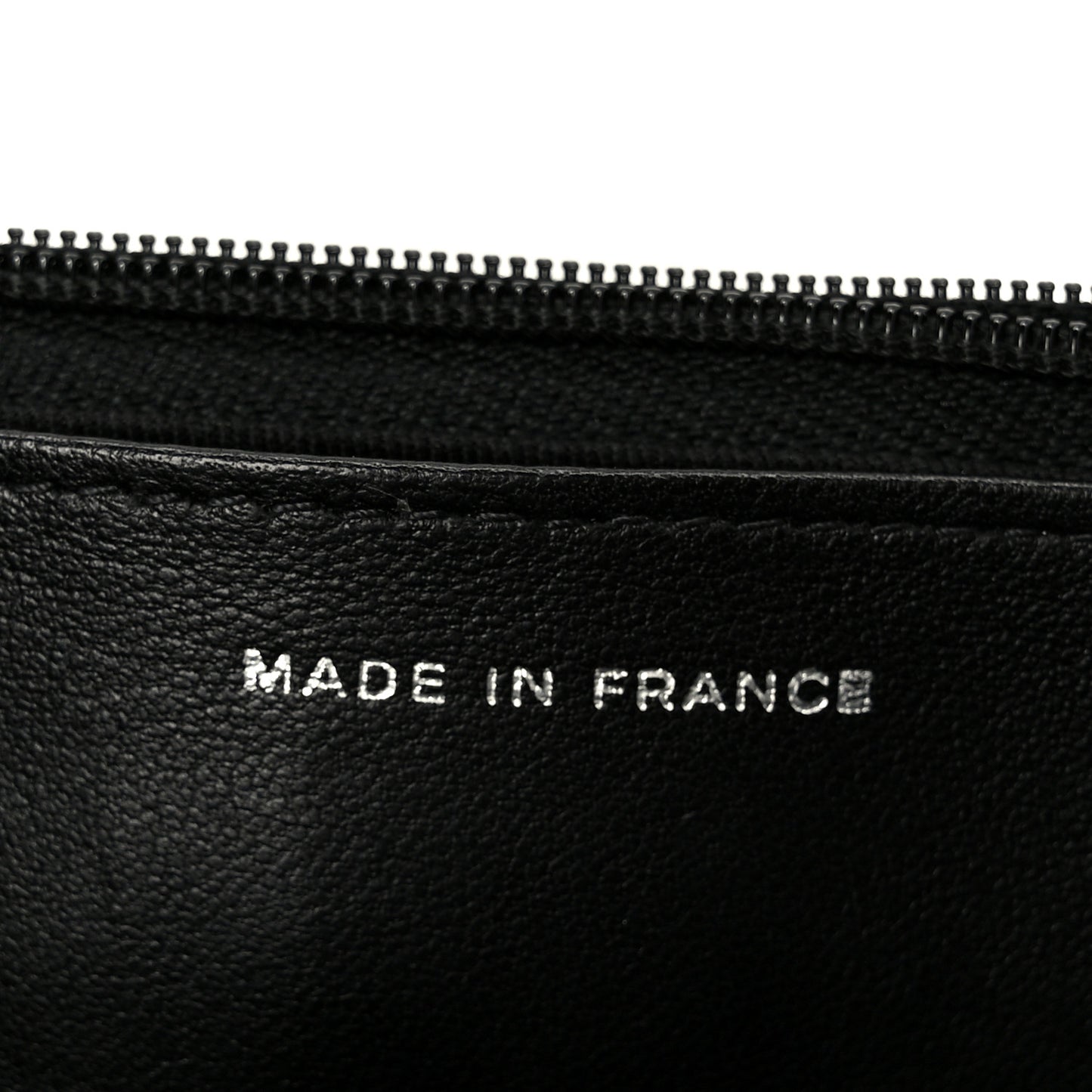 Pearly Lambskin Quilted Wallet On Chain WOC So Black