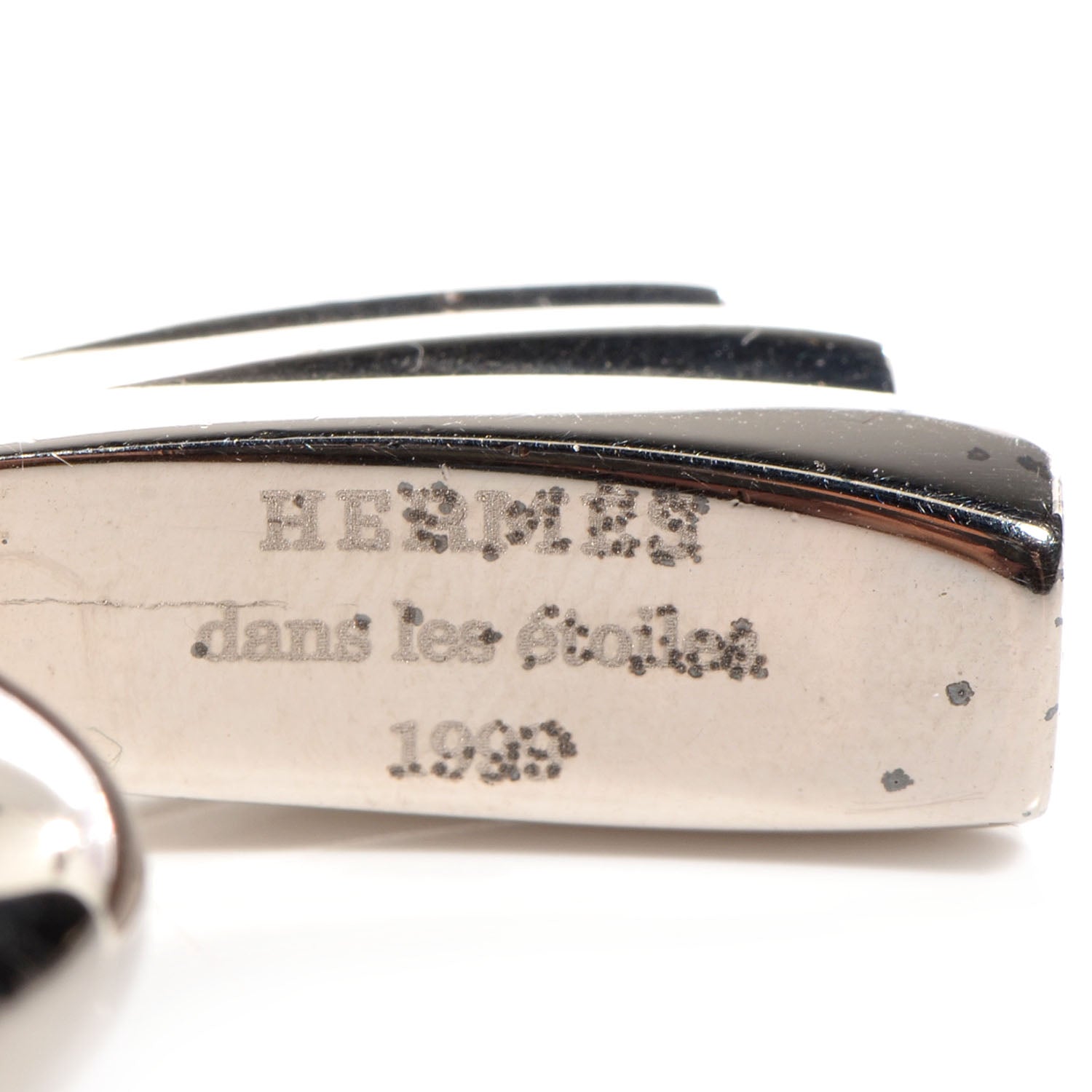 Hermes Palladium Shooting Star Cadena Lock 3 of 4