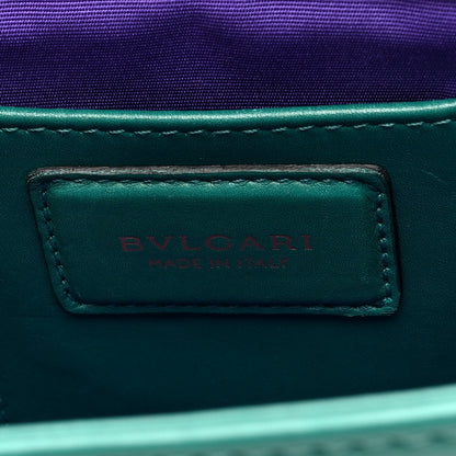 Bulgari Calfskin Serpenti Forever Snake Strap Crossbody Bag Emerald Green 6 of 9