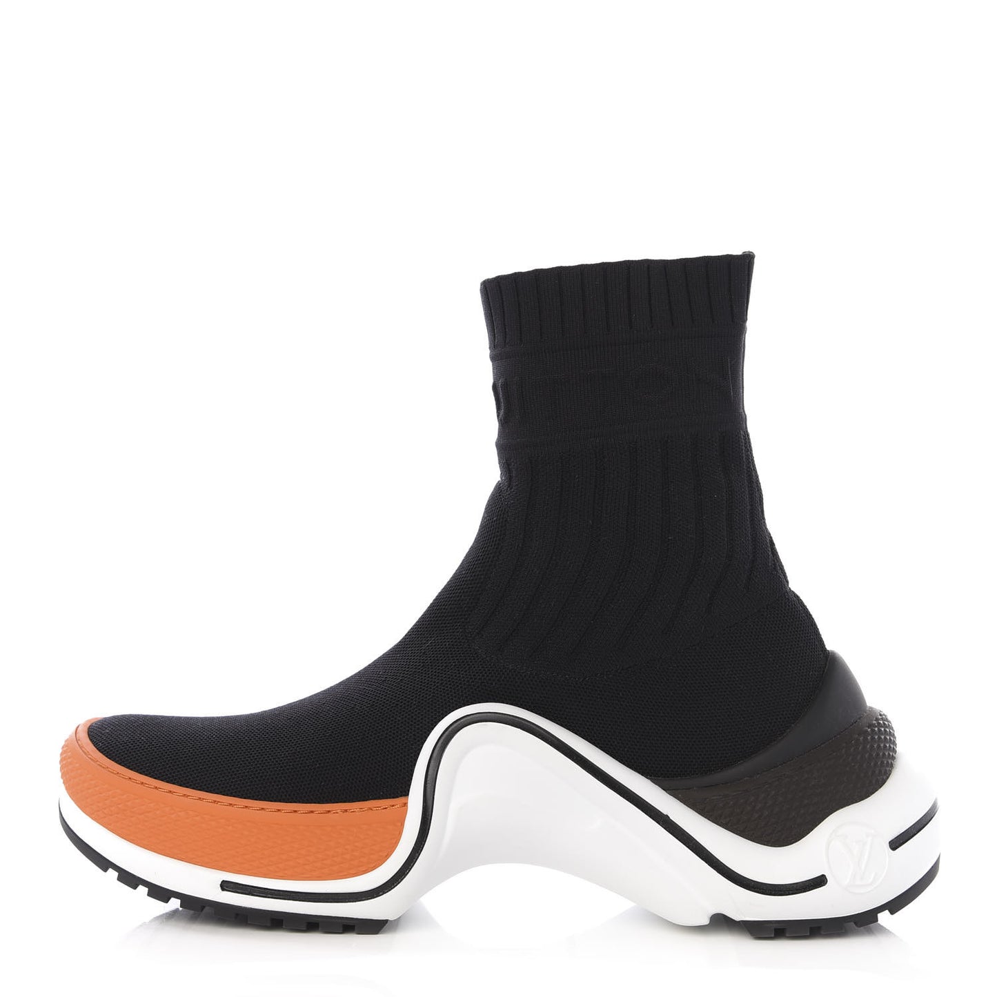 Stretch Textile LV Archlight Sneaker Boots 38.5 Black Orange