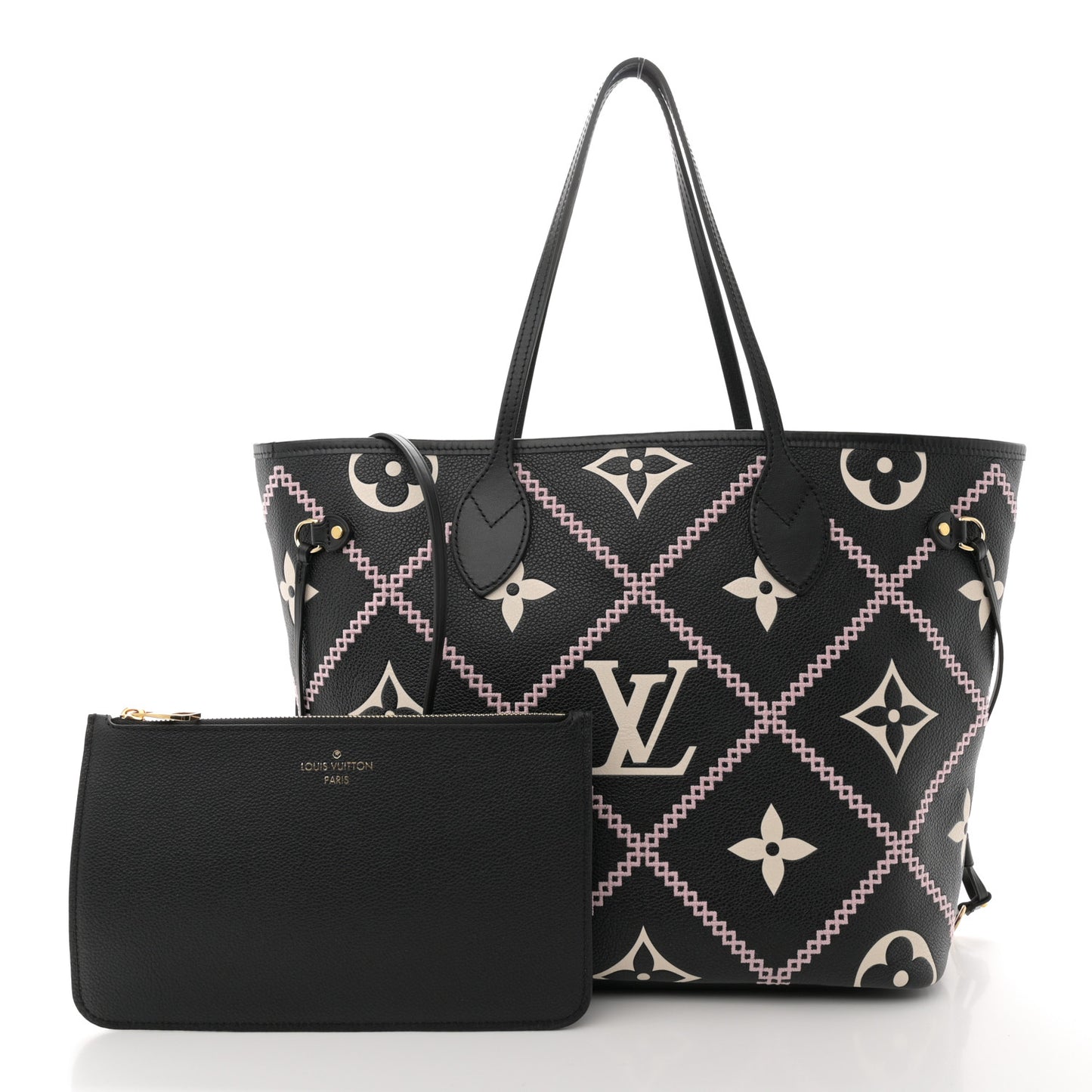 Empreinte Monogram Giant Broderies Neverfull MM Black