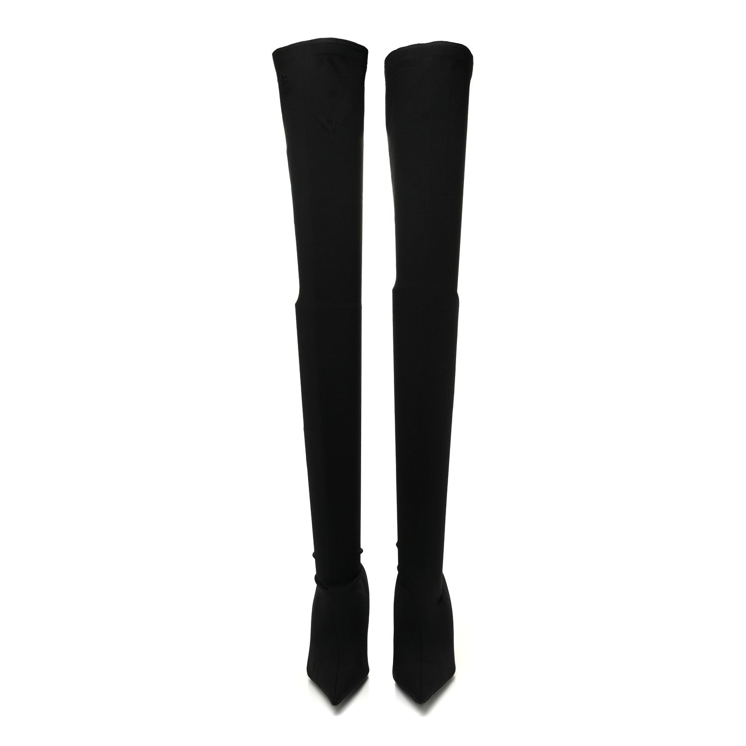 Balenciaga Spandex Pointed Toe Knife Thigh High Boots 38 Black 2 of 7