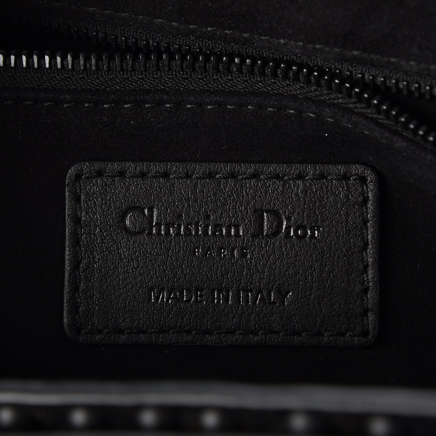 Calfskin Studded Dio(r)evolution Flap Bag Black