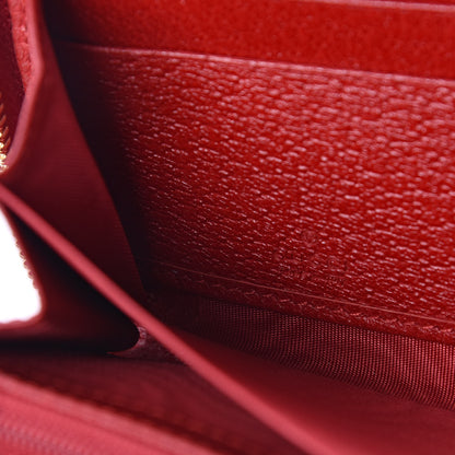 Gucci Canvas Sylvie Stripe Logo Zip Around Wallet Mystic White Hibiscus Red Maritime 6 of 8