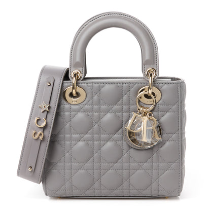 Christian Dior Lambskin Cannage Small My ABCDior Lady Dior Grey 1 of 11