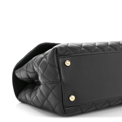 Chanel Caviar Quilted Small Coco Handle Flap Black 9 of 15