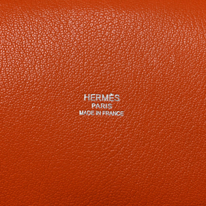 Hermes Taurillon Clemence Jypsiere 28 Orange 6 of 10