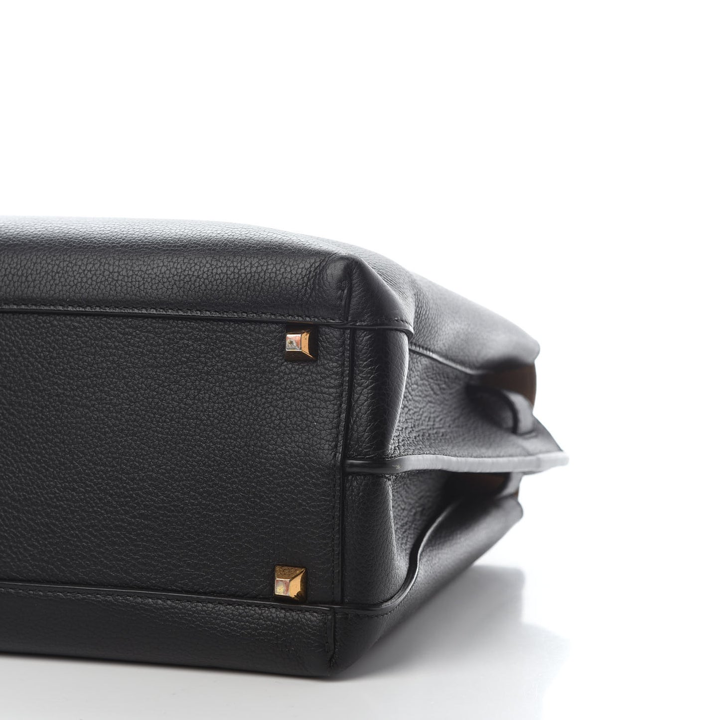 Grained Calfskin Large Milla Tote Black