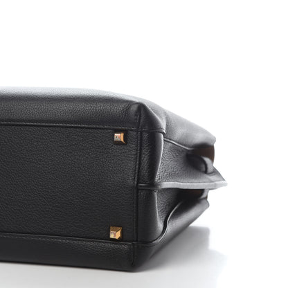 MCM Grained Calfskin Large Milla Tote Black 8 of 11