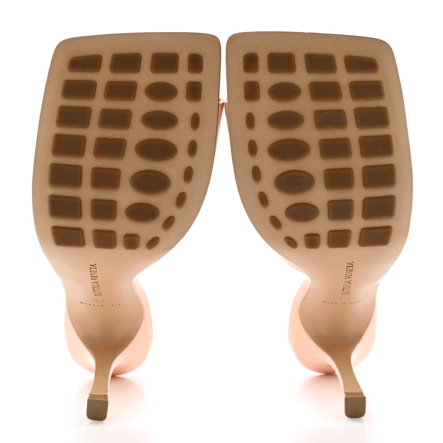 Lambskin Stretch Mule Sandals 40 Porridge