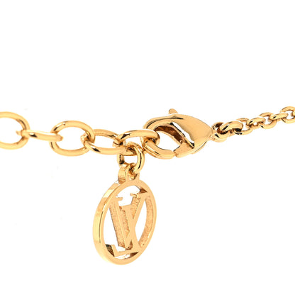 Louis Vuitton Metal LV Eclipse Necklace Gold 4 of 6