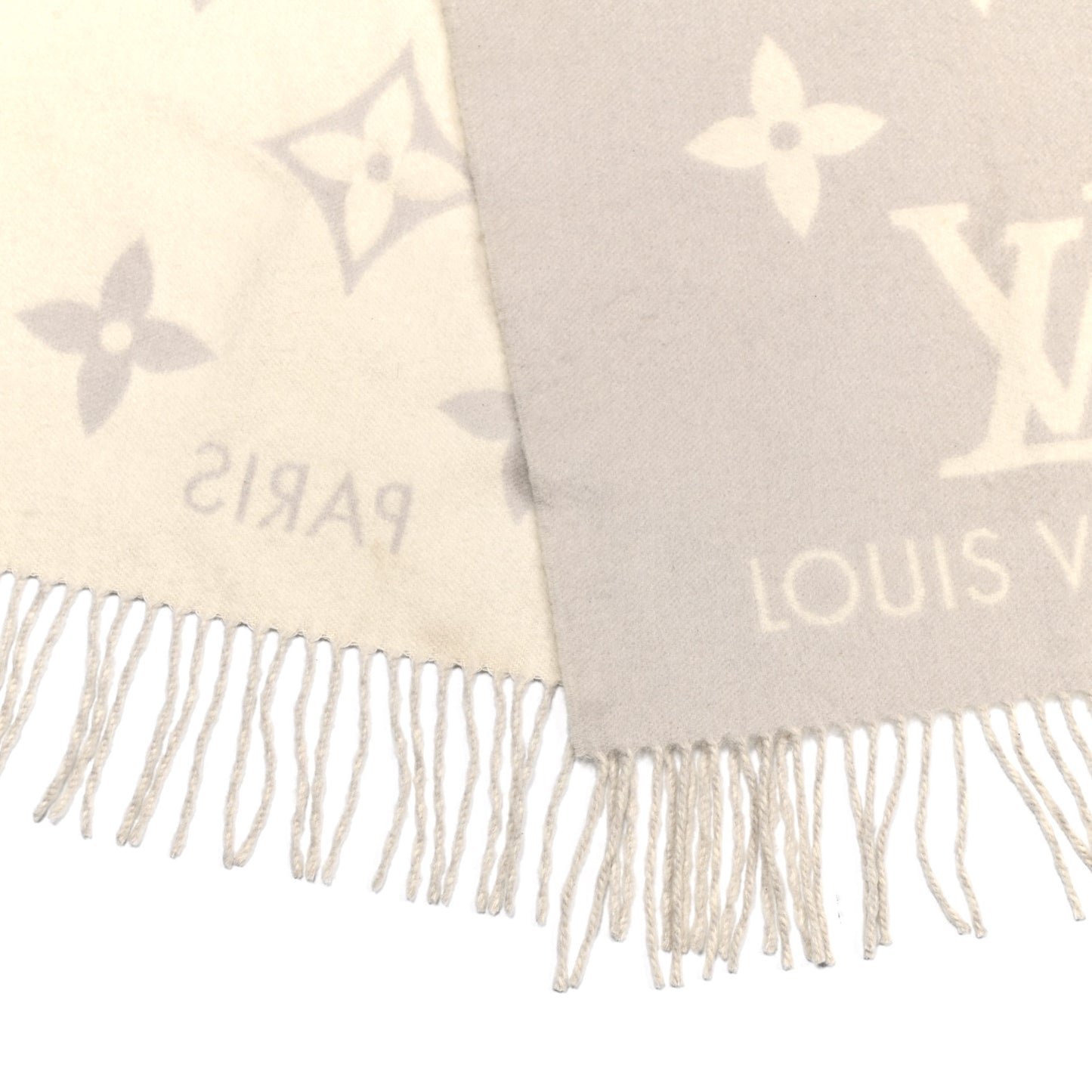 Cashmere Monogram Reykjavik Scarf Grey