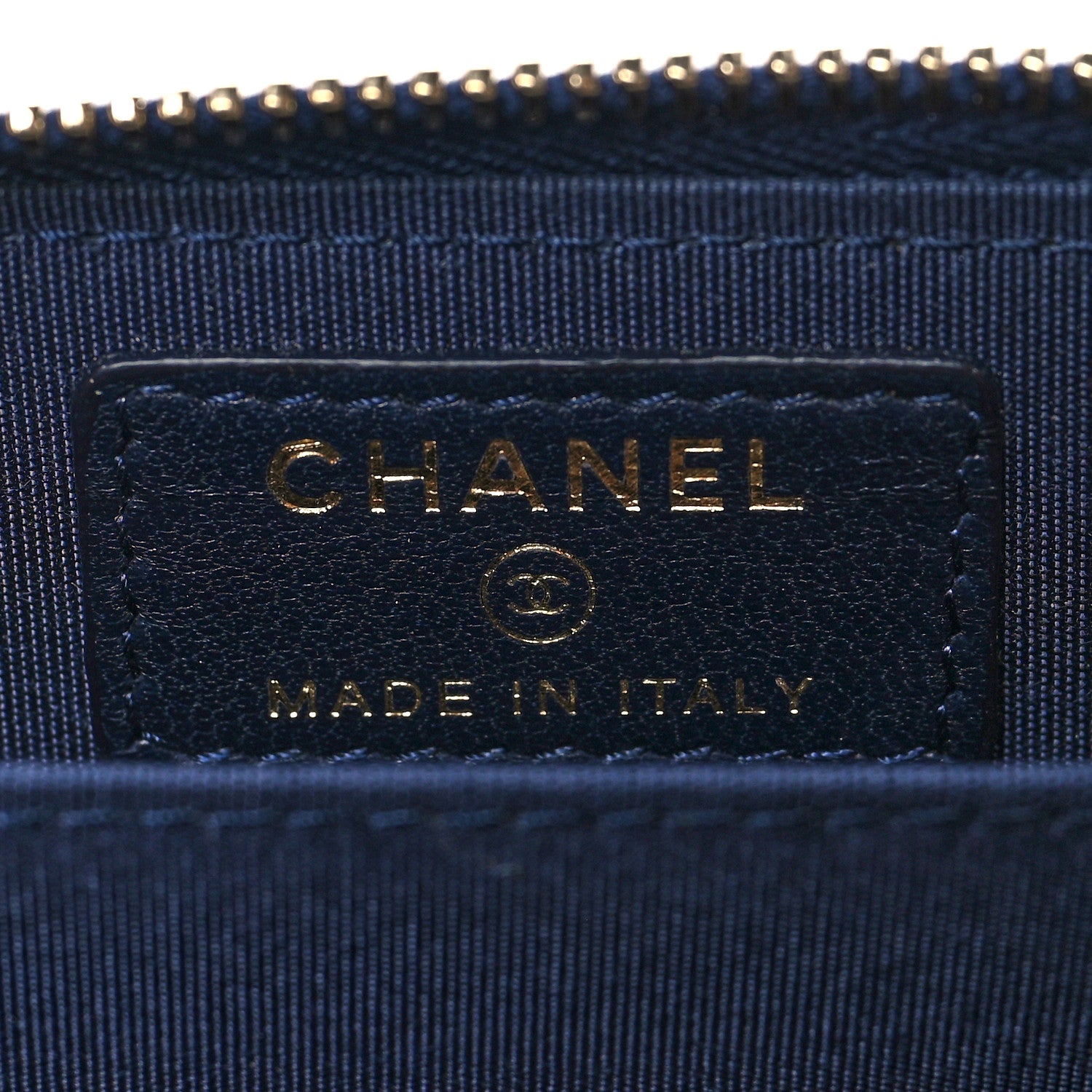 Chanel Lambskin Lucky Charms Zip Coin Purse Navy 6 of 9
