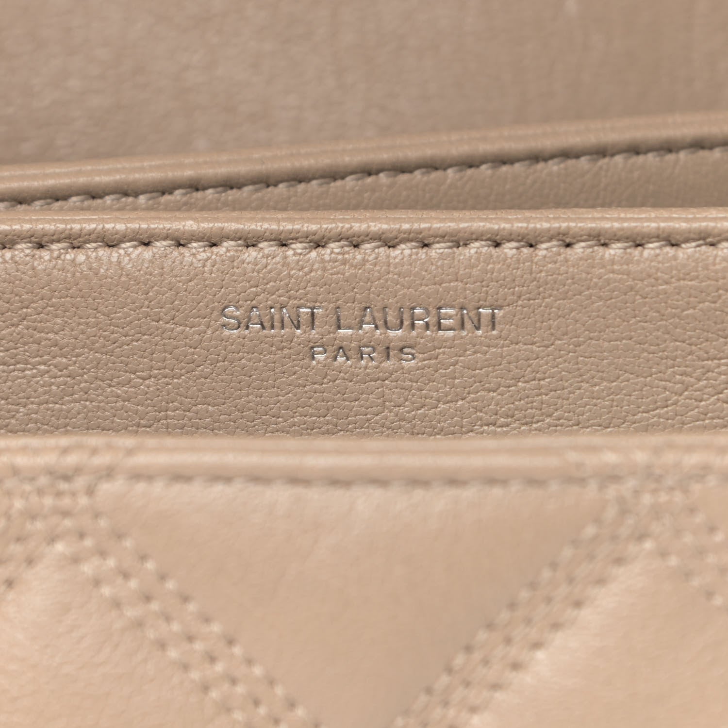 Saint Laurent Lambskin Quilted Small Becky Chain Bag Gold Sand 6 of 11