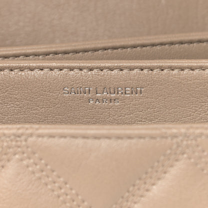 Saint Laurent Lambskin Quilted Small Becky Chain Bag Gold Sand 6 of 11