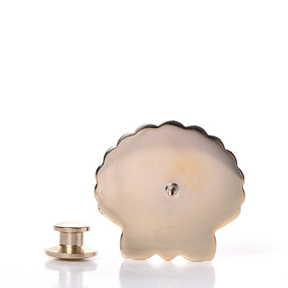 Chanel Enamel Pearl Seashell Brooch Pink Gold 3 of 6