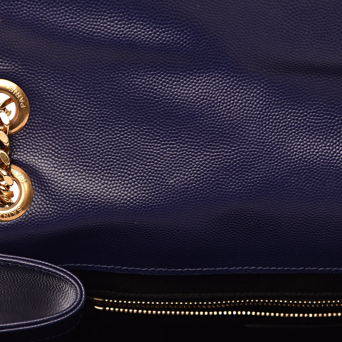 Grain De Poudre Matelasse Chevron Large Monogram Satchel Blue