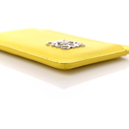 Loewe Soft Grained Calfskin Anagram Card Holder Lemon 9 of 11