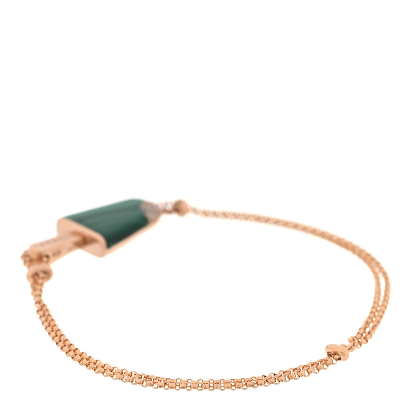 18K Rose Gold Diamond Malachite Gelati Bracelet SM