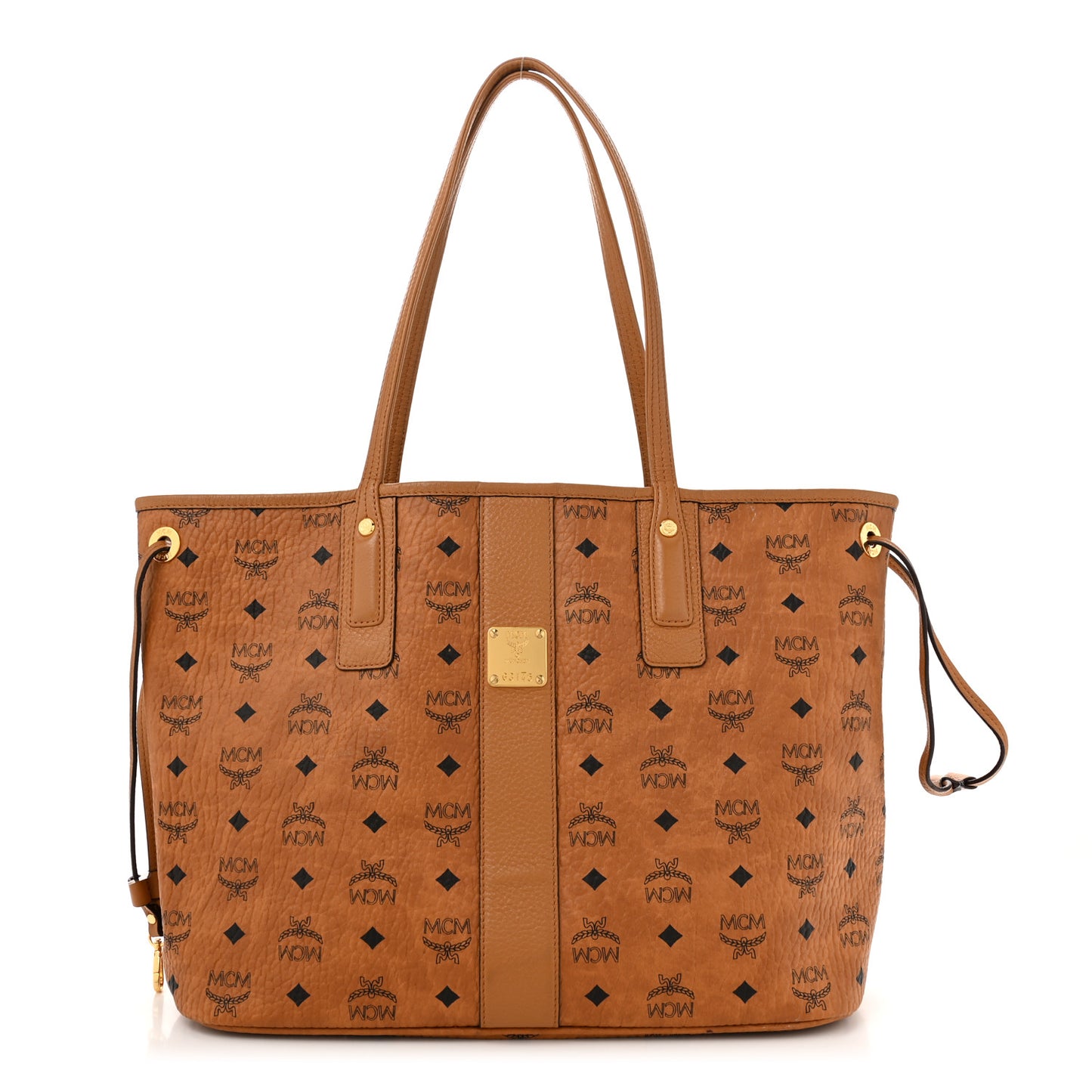 Visetos Medium Liz Reversible Shopper Tote Cognac