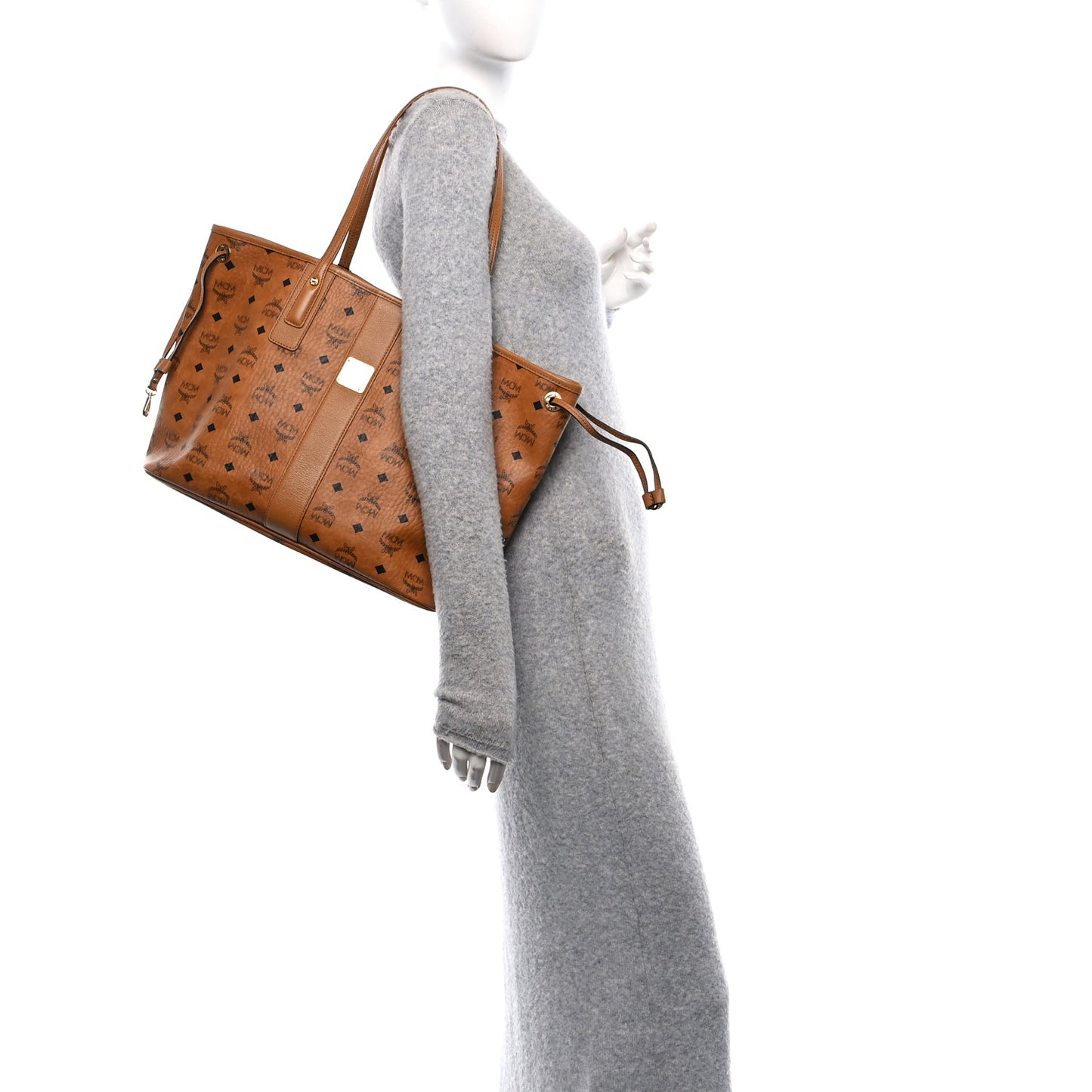 Visetos Medium Liz Reversible Shopper Tote Cognac