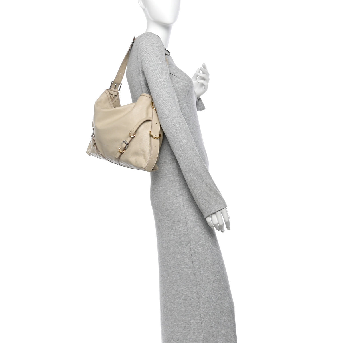 Givenchy Calfskin Medium Voyou Bag Natural Beige 3 of 21