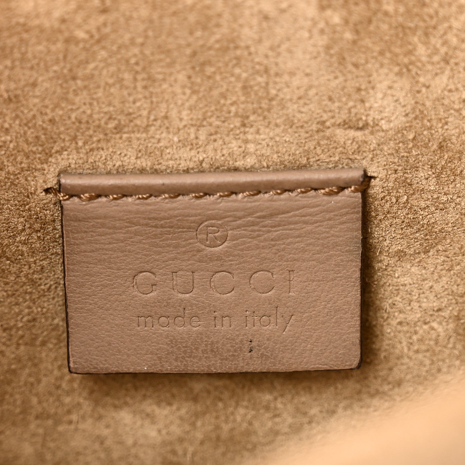 Gucci GG Supreme Monogram Suede Crystal Small Dionysus Shoulder Bag Beige Ebony Taupe 6 of 10