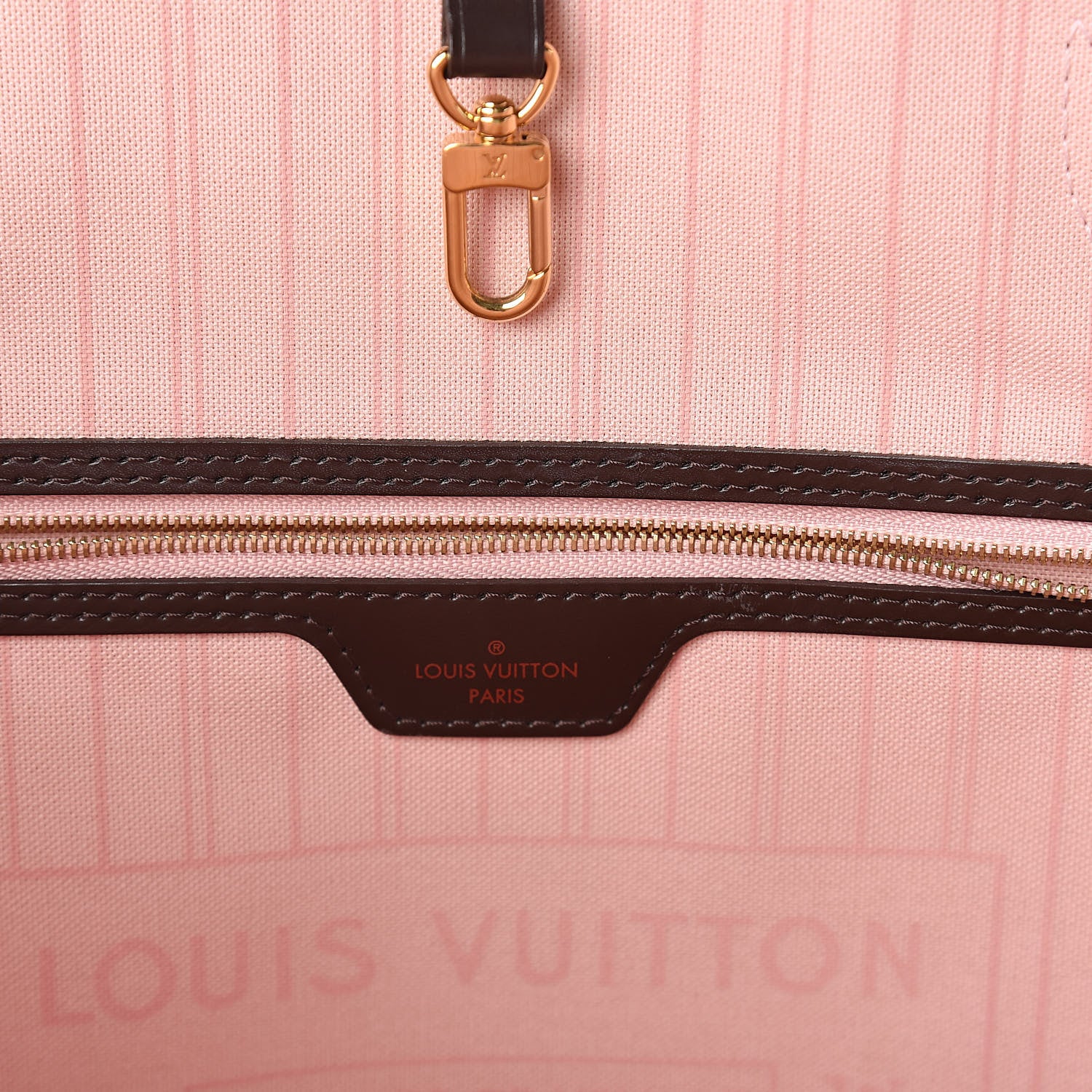 Louis Vuitton Damier Ebene Neo Neverfull MM Rose Ballerine 7 of 11