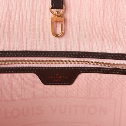 Louis Vuitton Damier Ebene Neo Neverfull MM Rose Ballerine 7 of 11