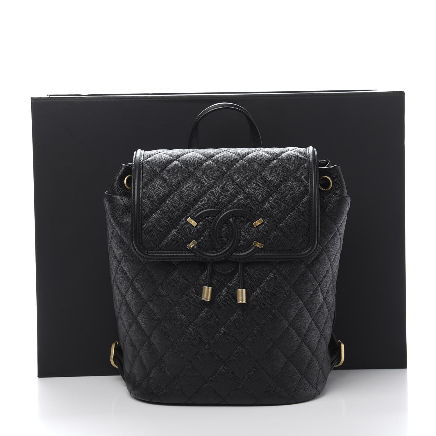 Chanel Caviar Quilted Filigree Backpack Black 10 of 10