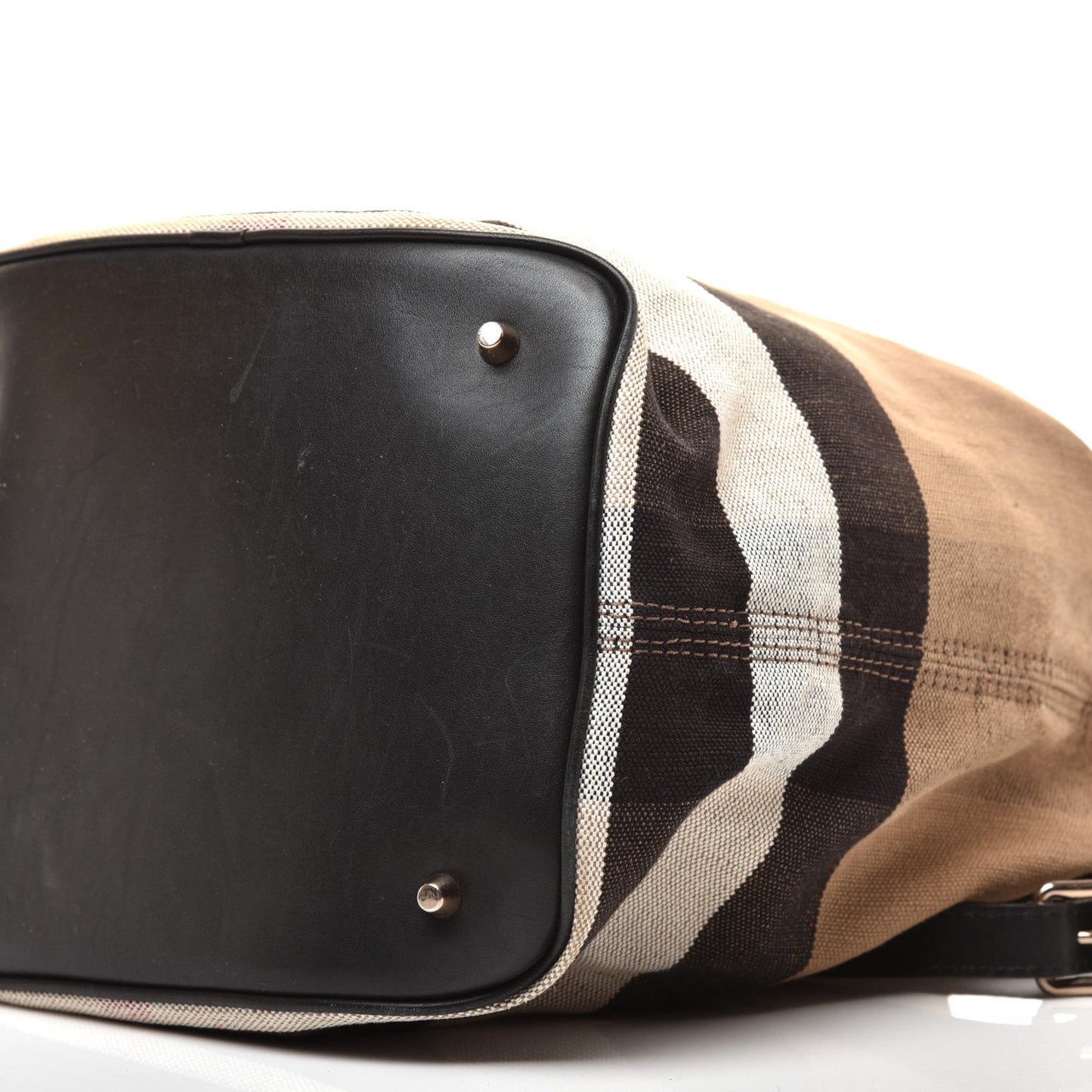 Canvas Mega Check Medium Ashby Hobo Black
