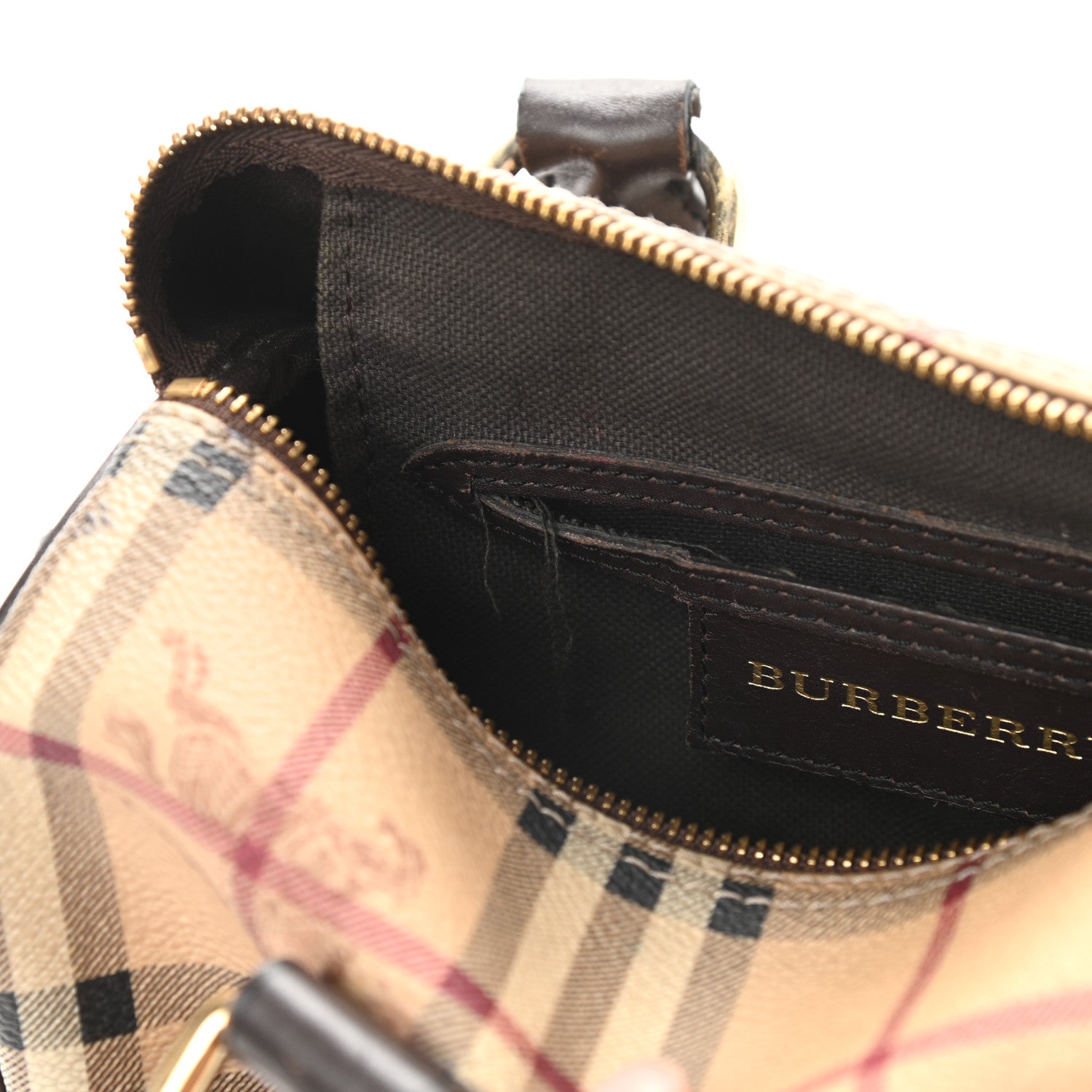 Burberry Haymarket Check Small Chester Bowling Bag Chocolate 12 of 12