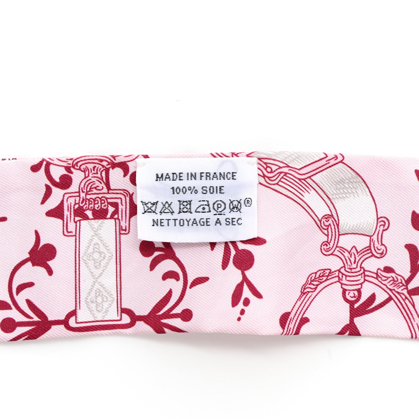 Silk Etriers Remix Twilly Rose Pale Bordeaux