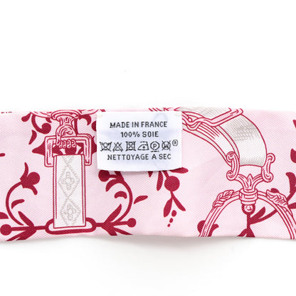Hermes Silk Etriers Remix Twilly Rose Pale Bordeaux 3 of 4