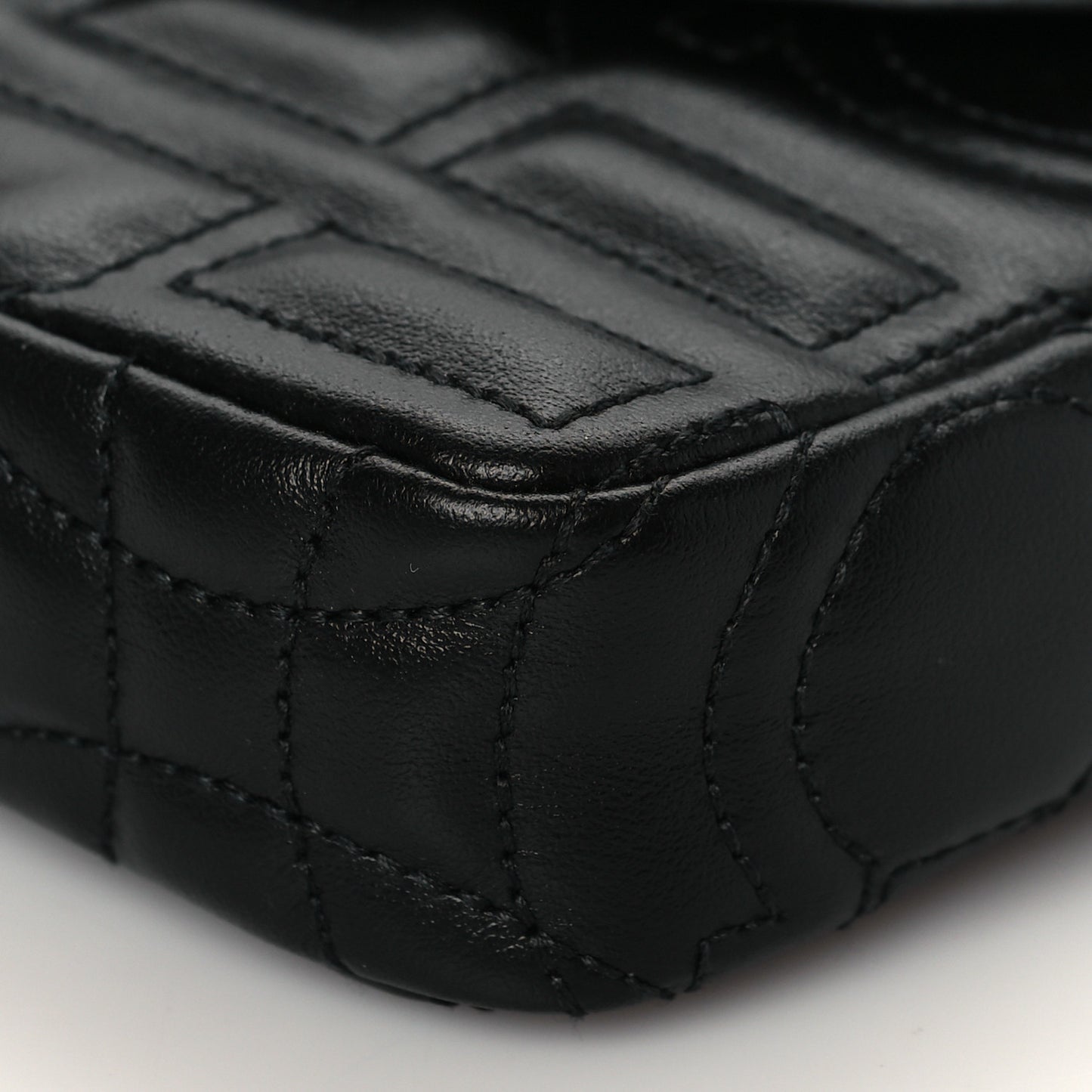 Calfskin Quilted Gancini Mini Bag Black