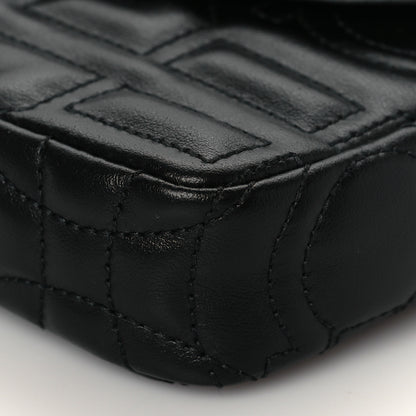 Salvatore Ferragamo Calfskin Quilted Gancini Mini Bag Black 9 of 9