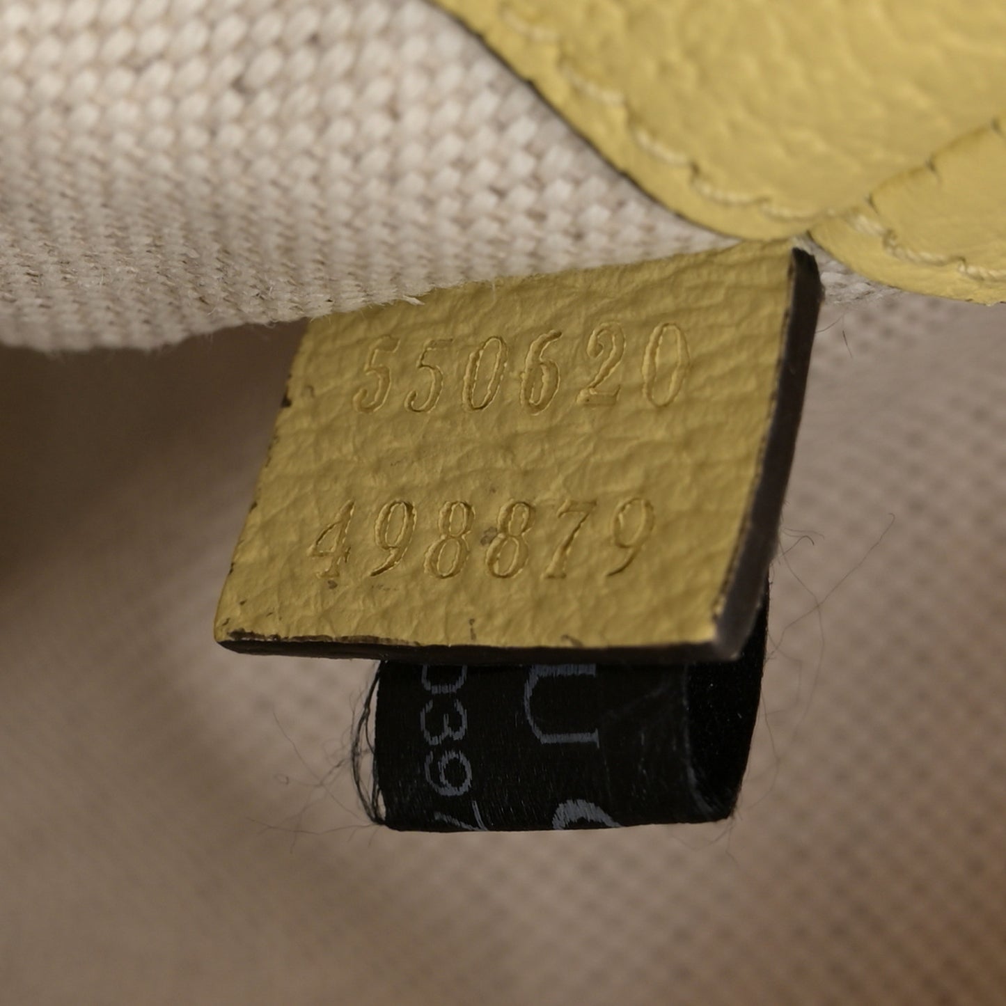 Monogram Jumbo GG Textured Dollar Calfskin Mini Ophidia Bucket Bag Beige Banana