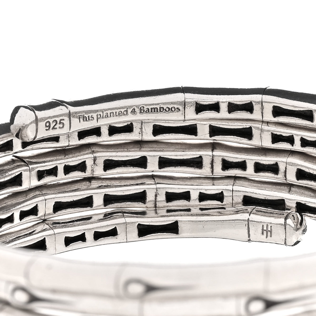 John Hardy Sterling Silver Bamboo Coil Bangle Bracelet 3 of 3