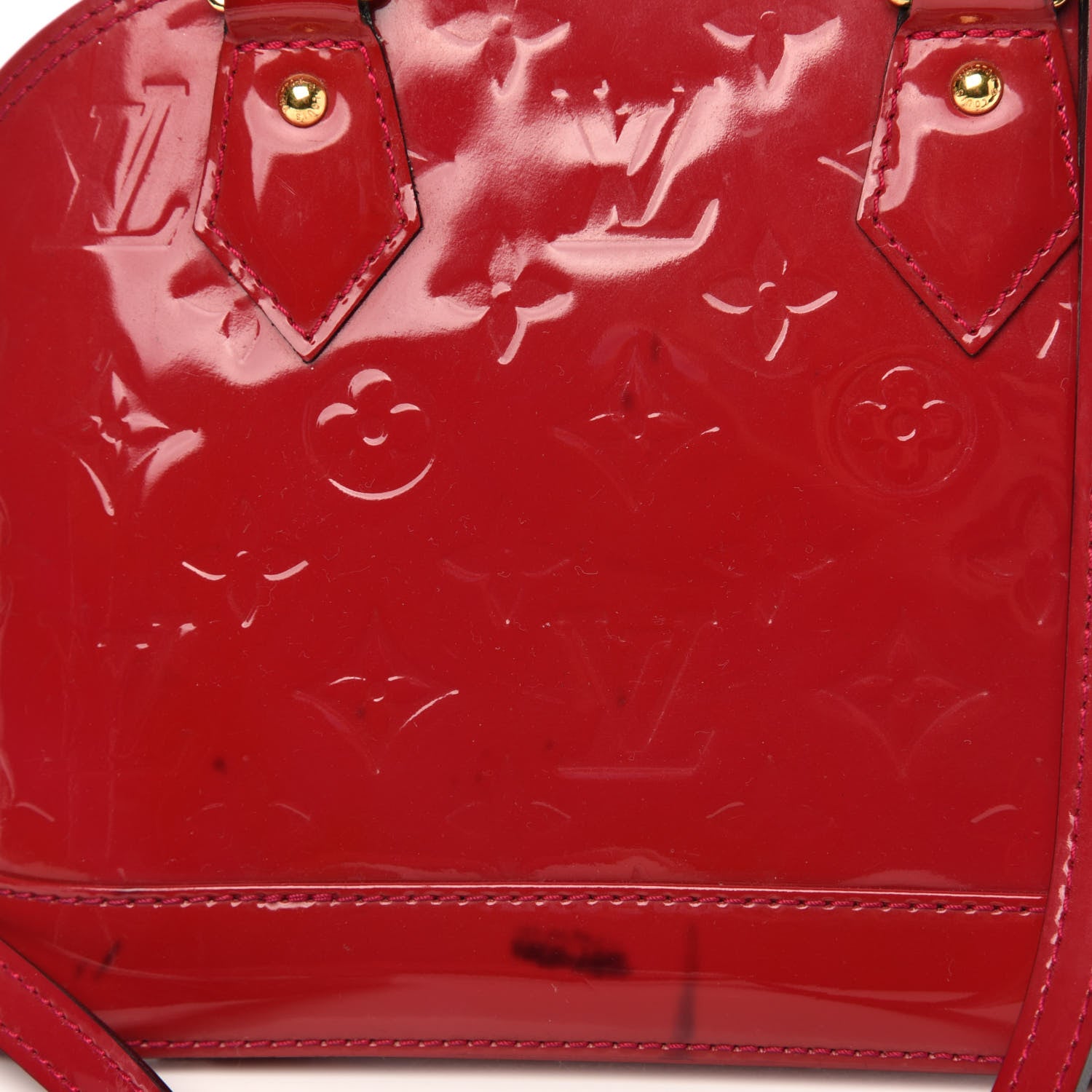 Louis Vuitton Vernis Alma BB Pomme D'Amour 11 of 13