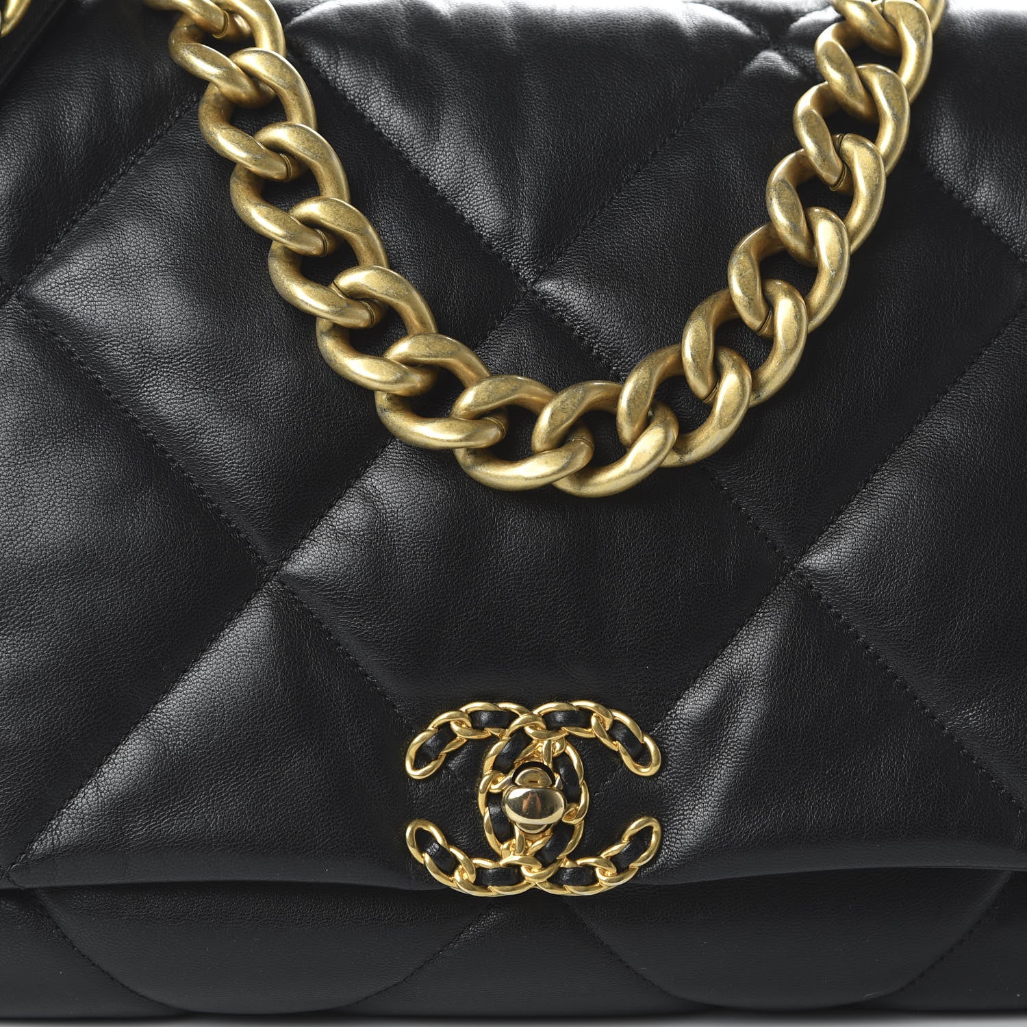 Chanel Goatskin Quilted Maxi 19 Flap Black 10 of 10